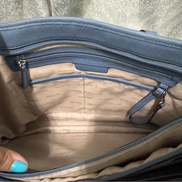 Michael Kors Slate Blue Tote and Wallet Set - Picture 2 of 15